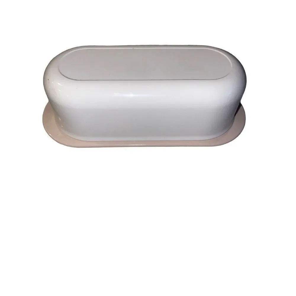 Vintage Tupperware Butter Dish Rose Pink White 2320-A & 2320A-3